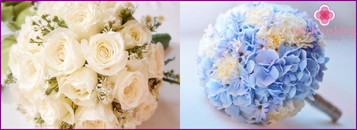 Rutulinės vestuvių gėlės