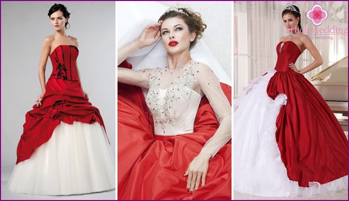 Красное Короткое Свадебное Платье