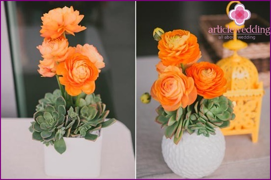 Orange Wedding Flowers