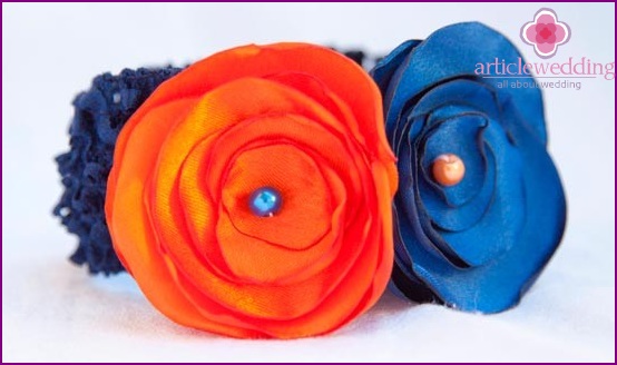 Orangeblaue Hochzeit