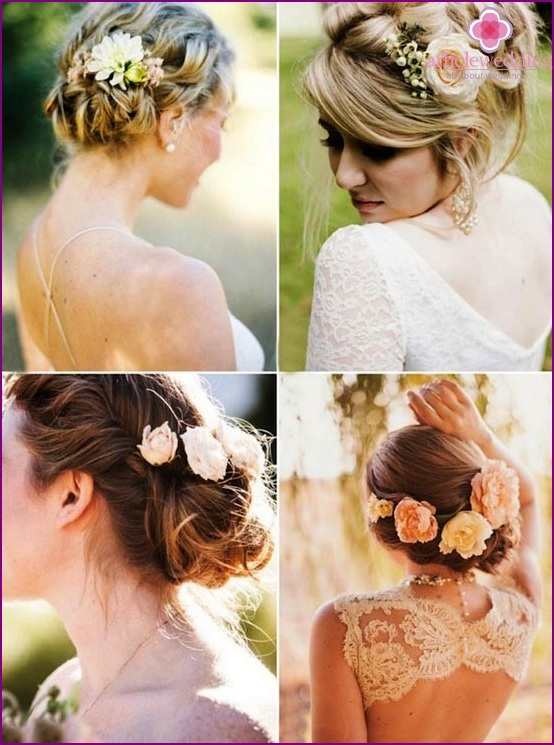 Flowers in Wedding Hairstyles