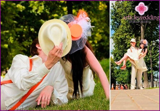 Orange hat veil