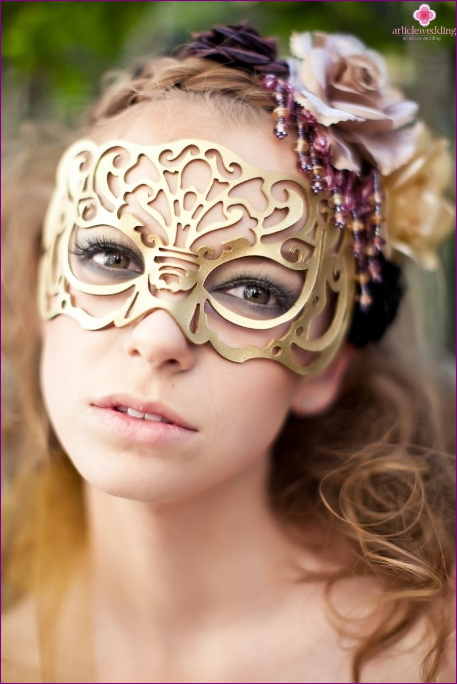 Masks for a wedding in the style of masquerade