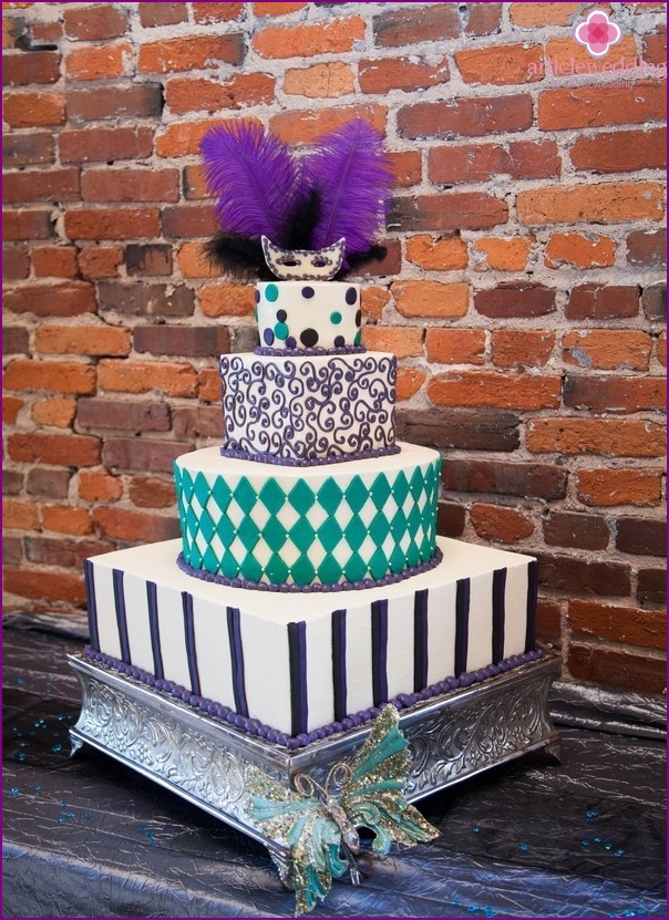 Masquerade wedding cake