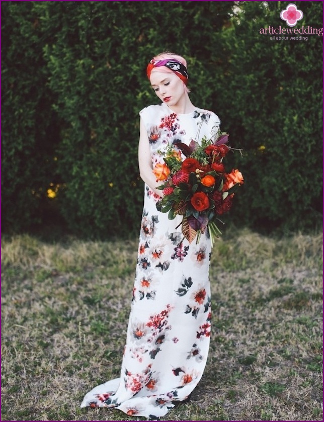 فستان ريترو بطبعة زهور