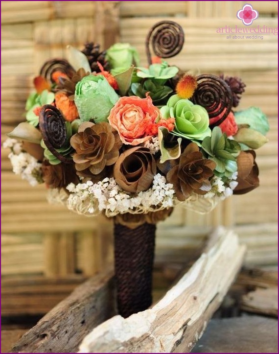 Bouquet de noiva para um casamento de café