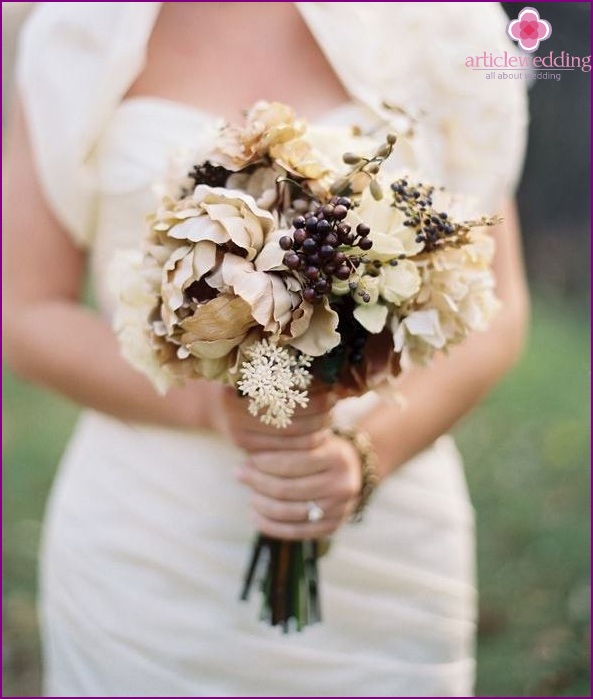 Flores para una boda de cafe