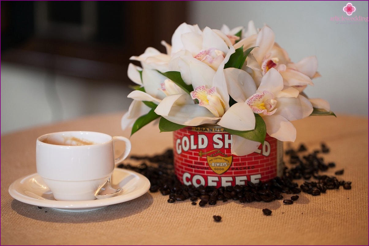 Accessorio da caffè per un matrimonio