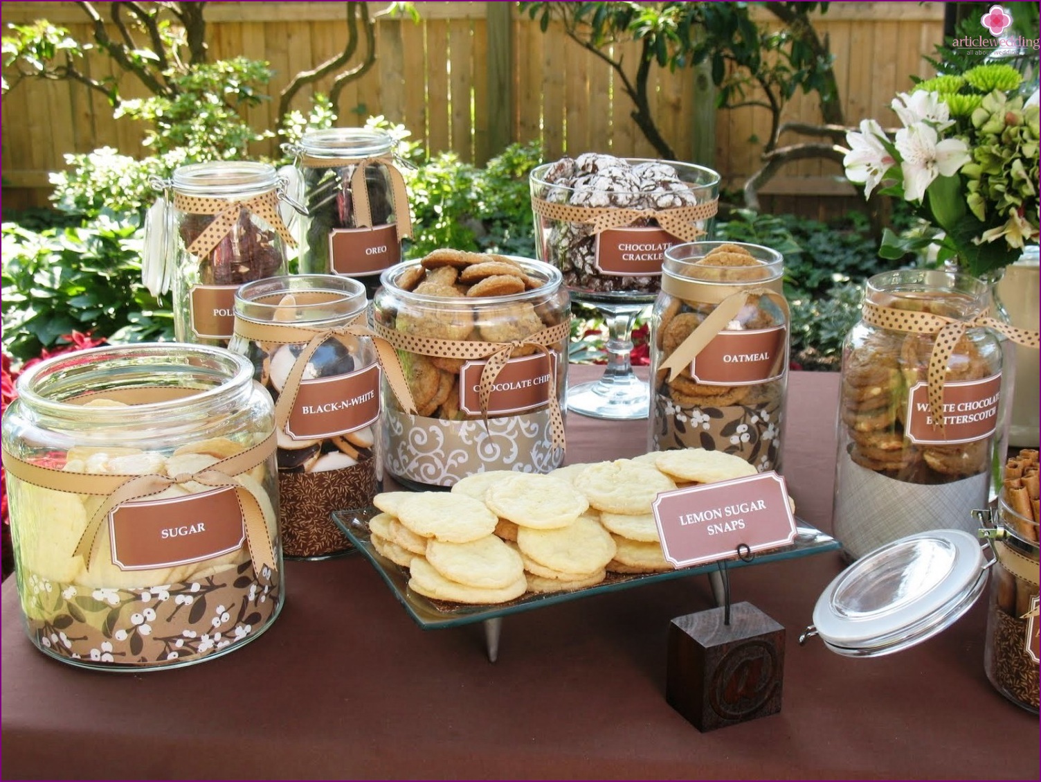 Dolcetti per candy bar per matrimonio