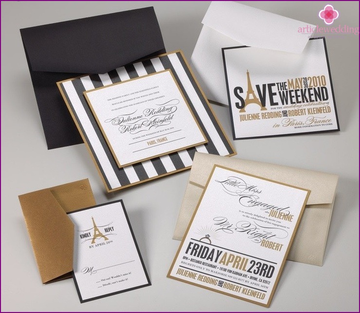 France style invitations