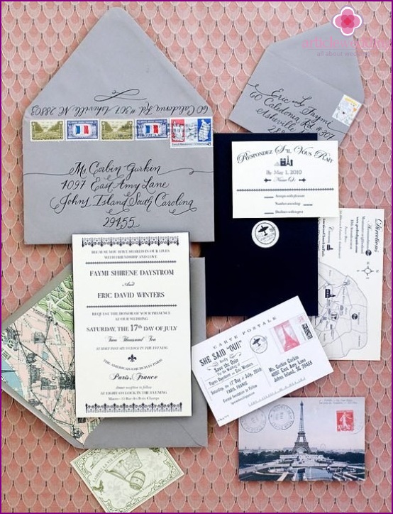 France style invitations