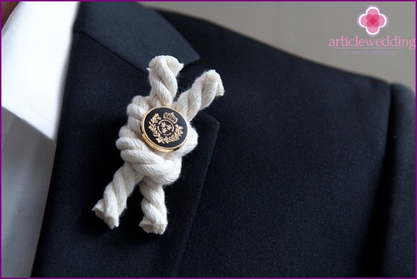 Stylized sea boutonniere