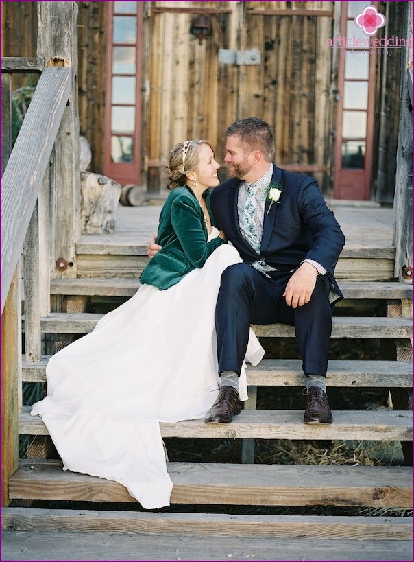 Jacket in the image of a bride