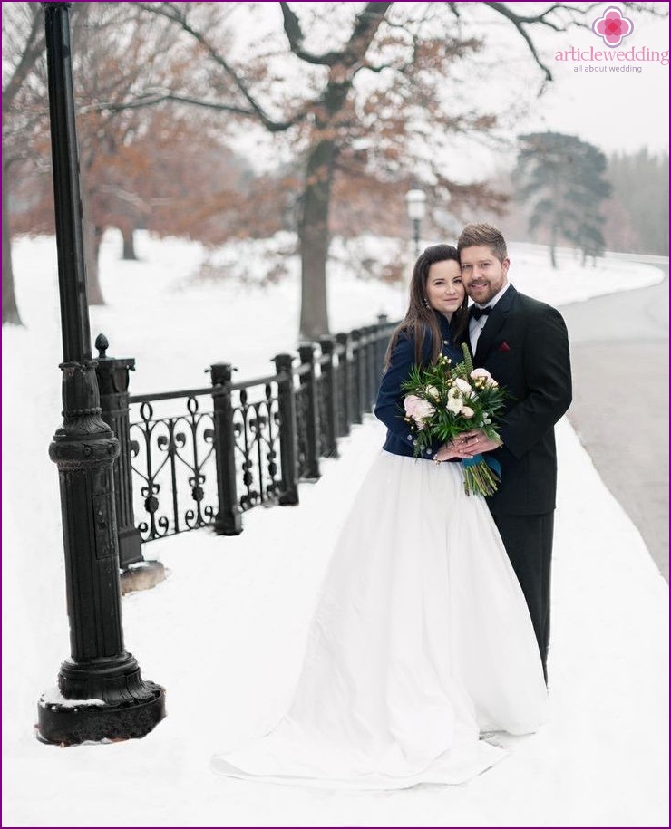 Jacket in the image of a bride