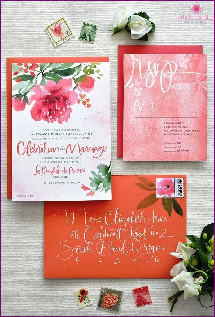 Watercolor invitations