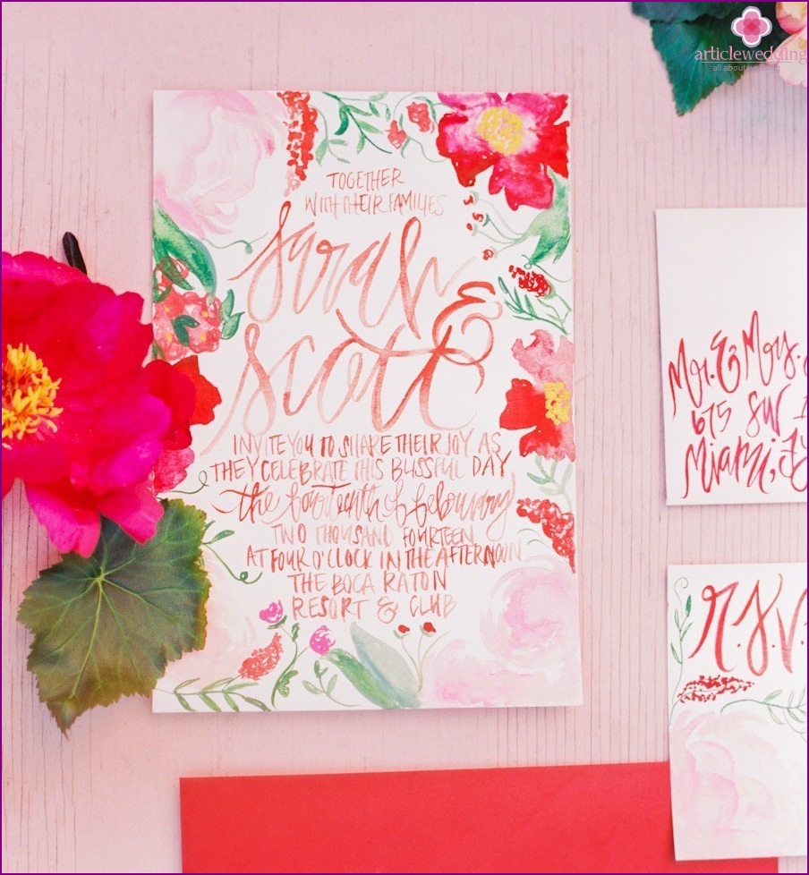 Watercolor invitations