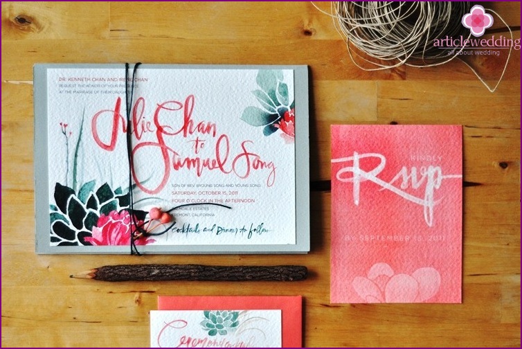 Bold colors for invitations.