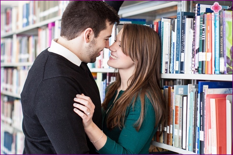 História de amor na biblioteca