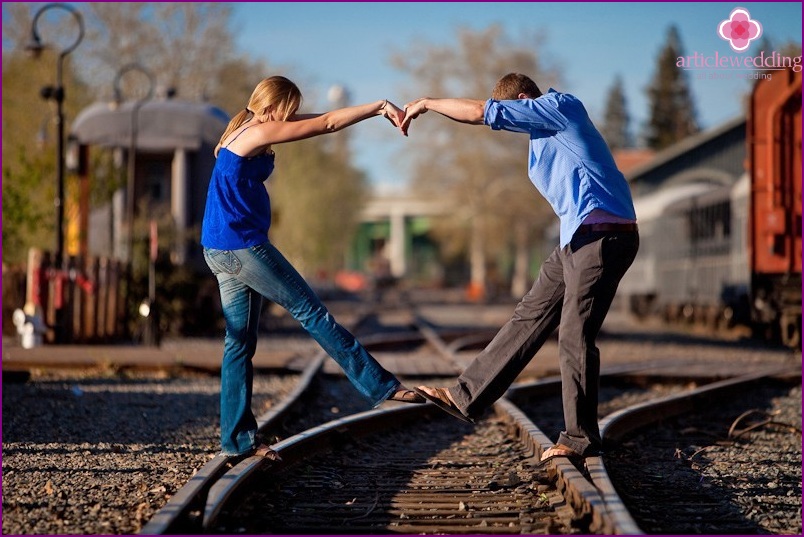 Liebesgeschichte auf der Eisenbahn
