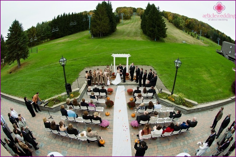 Wedding aerial photography