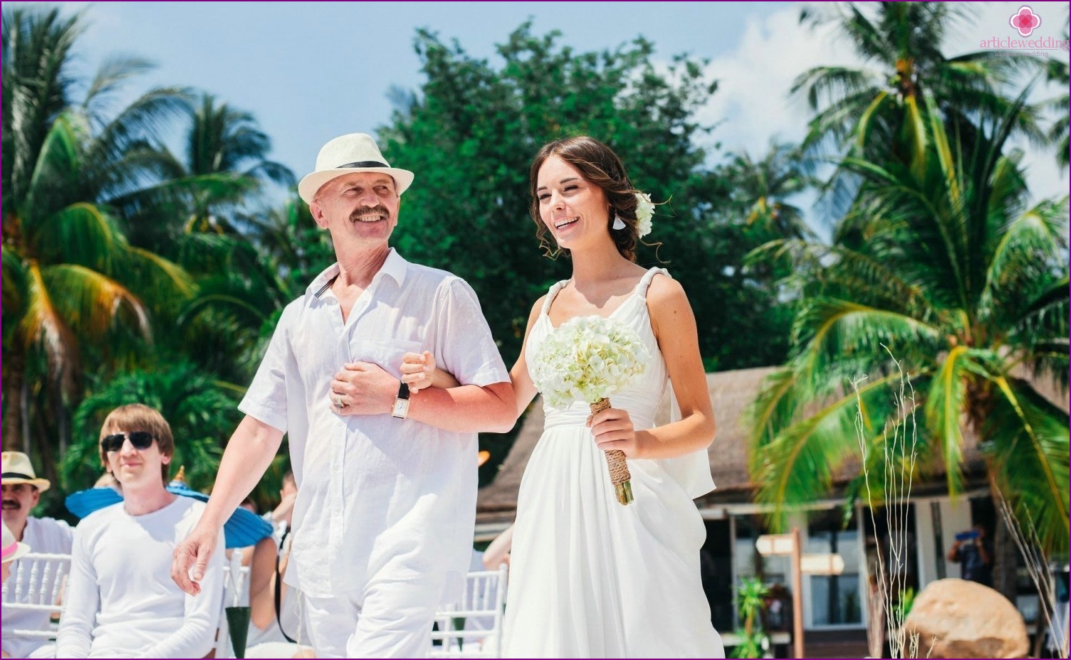 Escort of the bride to the altar