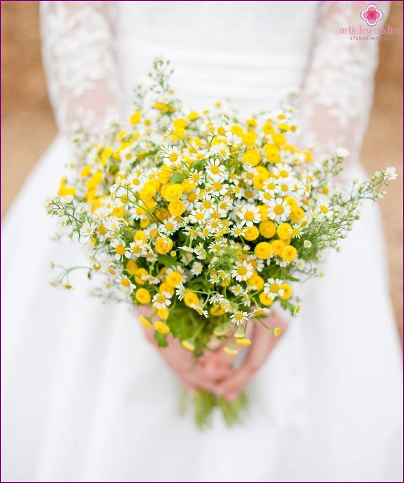 Summer bouquet of the bride