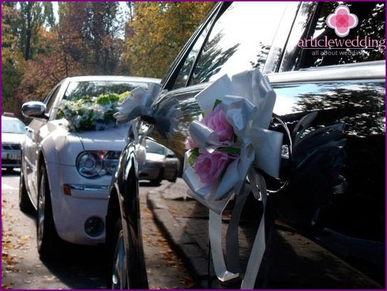 Car decoration with flowers