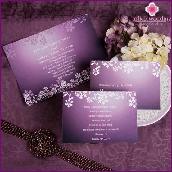 Purple Wedding Invitations