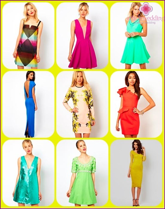 Bright outfits for bridesmaids