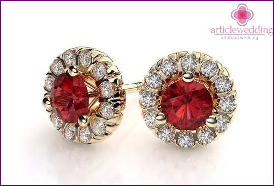 Ruby earrings