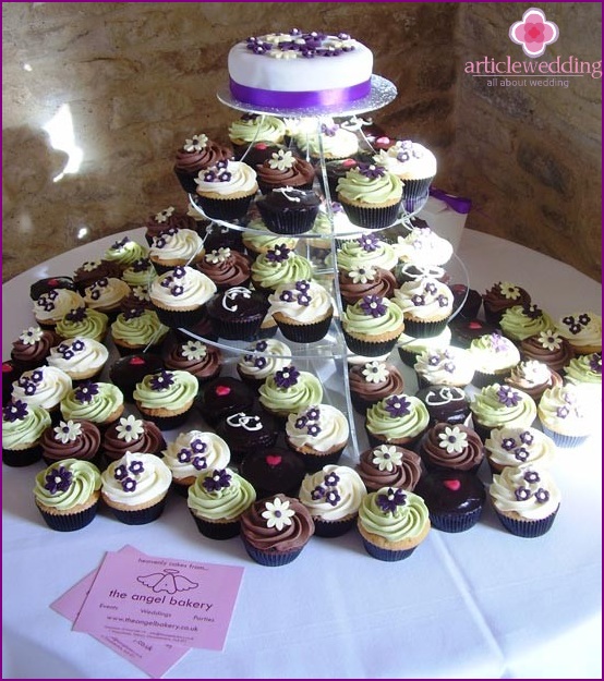 Bruiloft cupcakes en hun ontwerp