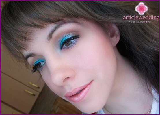 Turquoise bruiloft make-up