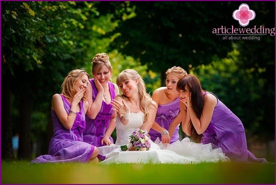 Vestidos de damas de honor lilas