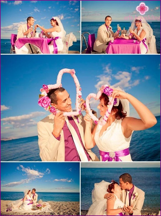 Fliederhochzeit am Meer