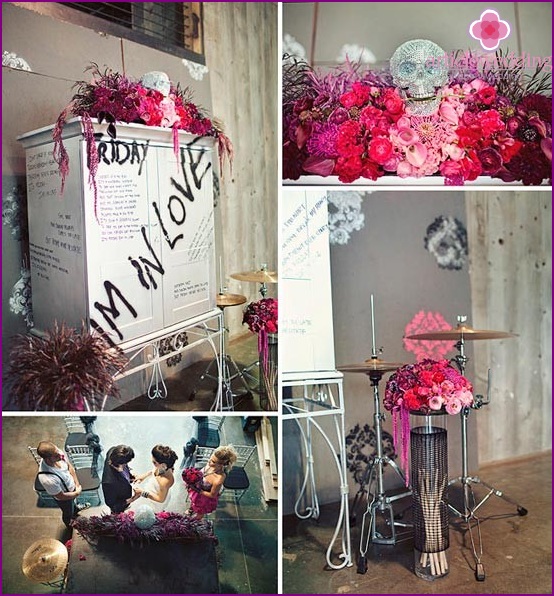 Rock and Roll Wedding Decor