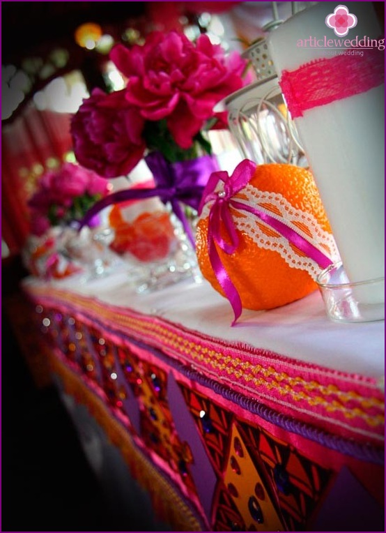 Oriental wedding decoration