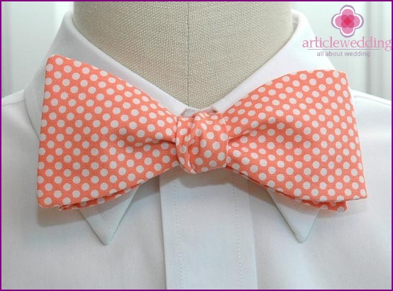 Peach Butterfly Polka Dot for Groom