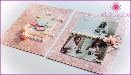 Pink Peach Wedding Album