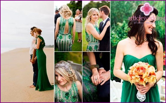 Emerald Color Wedding Dresses Options