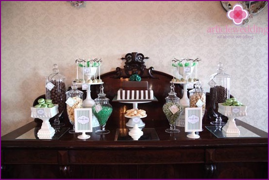 Decoración de boda de chocolate