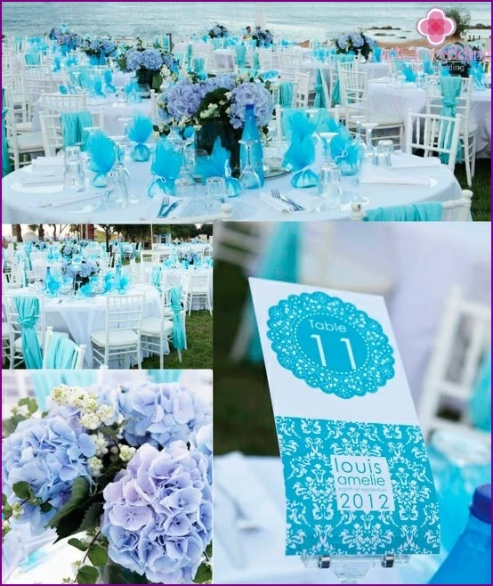 The tenderness and lightness of the wedding in blue