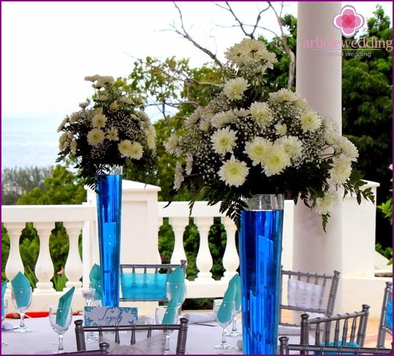 The color scheme of the wedding ceremony