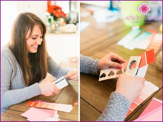 Making hearts with a stamp