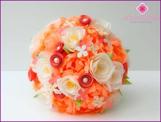 Bouquet of paper flowers