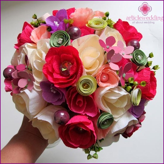 Bouquet da sposa di carta