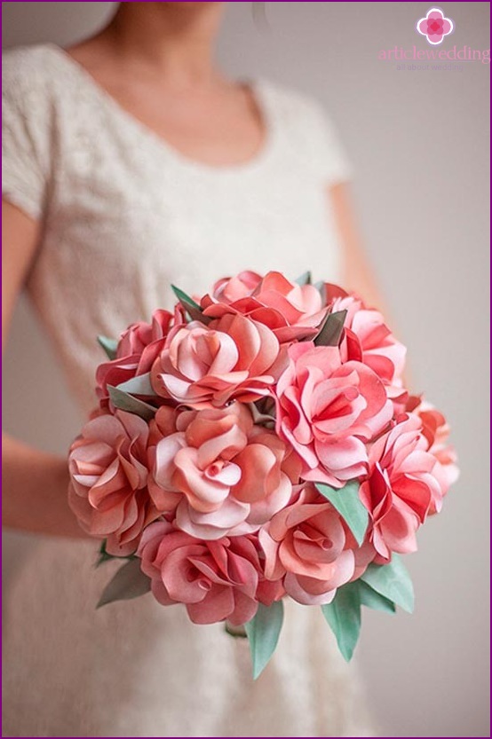 Bouquet de mariée en papier