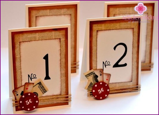 Fancy do-it-yourself wedding numbers