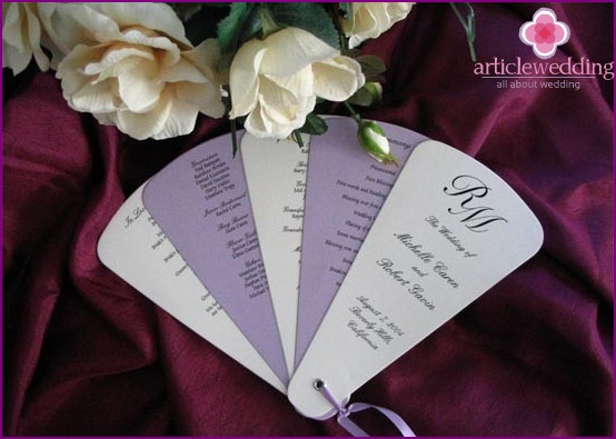 Stylish wedding programs