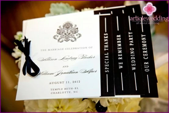 DIY wedding programs