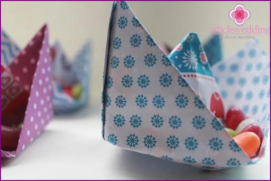 Origami paper boat